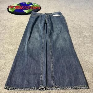 BLUE Y2K OLD NAVY ACID WASHED LOOSE FIT BAGGY JEANS😮‍💨